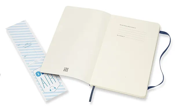 Книга для записей А5, 96 листов в линейку "Classic Soft", синий сапфир, мягкая обложка, резинка, Moleskine 3130349 — 4