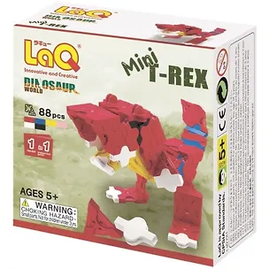 Конструктор пластиковый. LAQ Mini T-Rex. 88 деталей. -Япония: 1771 396931 406455
