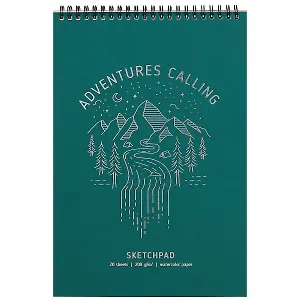 Скетчбук А4 20л "Зов приключений", 200г/м2, тв.обложка, фольга, гребень
