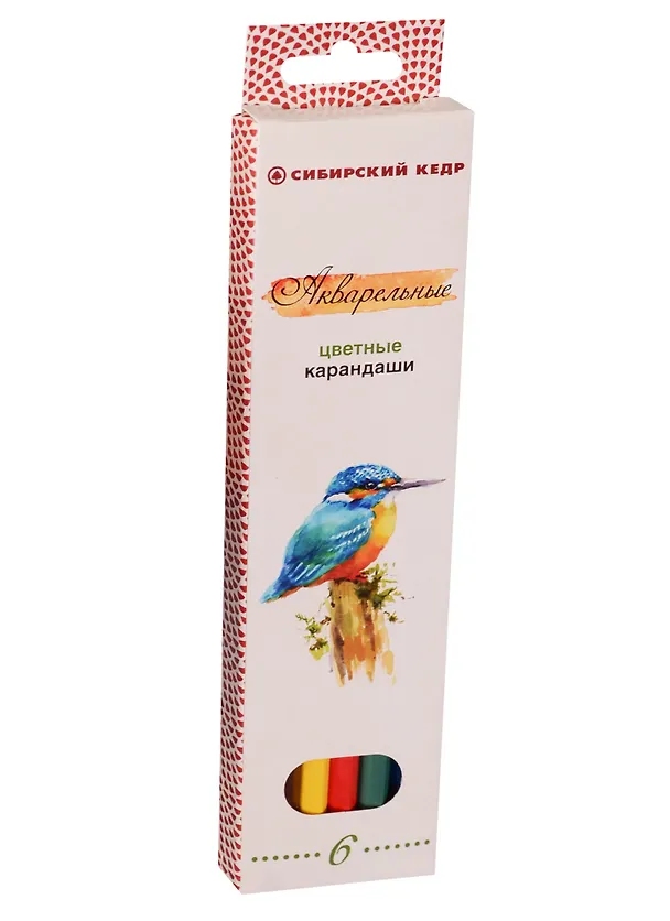 Карандаши цветные СКФ, "Сибирский Кедр", акварельные 6 цветов 215065 — 4