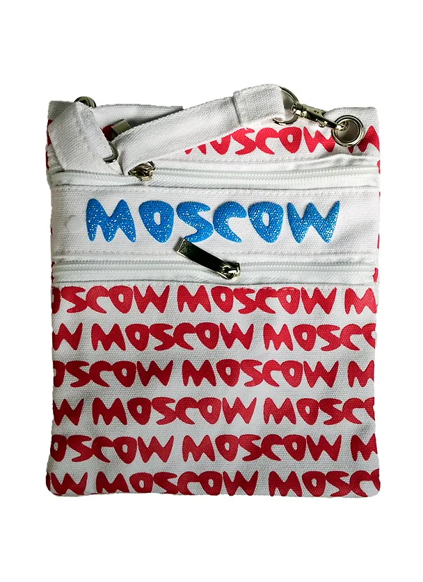 Сумка ткн.строки малая "MOSCOW"розов.стр. цв.белый (105M03-19W-P) 2388530 — 1