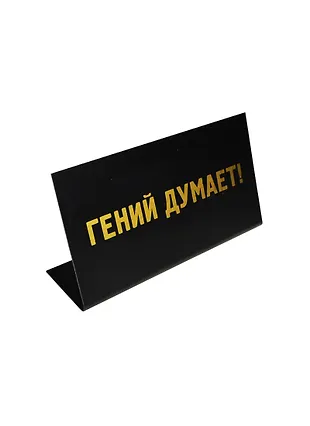 Табличка на стол Гений думает (15*8*3,5 см) (472279) (2377550) купить ...