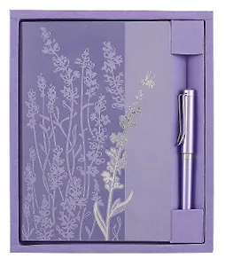 Ежедневник недат. А5 120л "Виннер" сиреневый + ручка шариковая, мягк.переплет, тиснение фольгой, блинтовое тиснение, офсет, ляссе, подар.упаковка