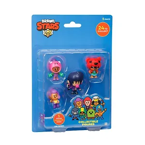 Коллекционная фигурка Brawl Stars, Роза, Шелли, Биби, Нита и Спайк, (5см), (BRW2040A)