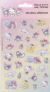 Наклейки объемные 110х200 "Хеллоу Китти и друзья-3"