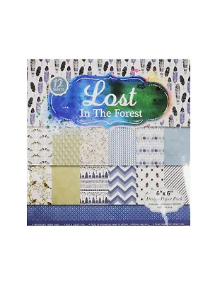 Бумага для скрапбукинга (15х15) (двусторонняя) (12 дизайнов) (12 листов) Lost in the forest 2537301