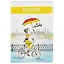 Обложка для паспорта Москва Девушка с зонтиком на велосипеде (ПВХ бокс) (ОП2019-222) — 2764292 — 1