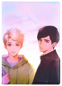 Обложка для паспорта Аниме Синтонимы Два друга и облака (цветн) (Медина Мирай) (ПВХ бокс) (ОП2022-389)