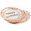 Набор бумажных тарелок Happy birthday на розовом фоне (18 см) (6 шт) (12-01582-G2) — 2689356 — 1