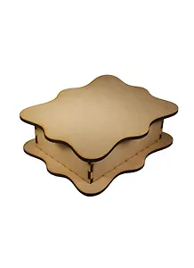 Шкатулка квадратная из МДФ (2150486) (25,6х21,2х8см) (игрушка из дерева) (упаковка)