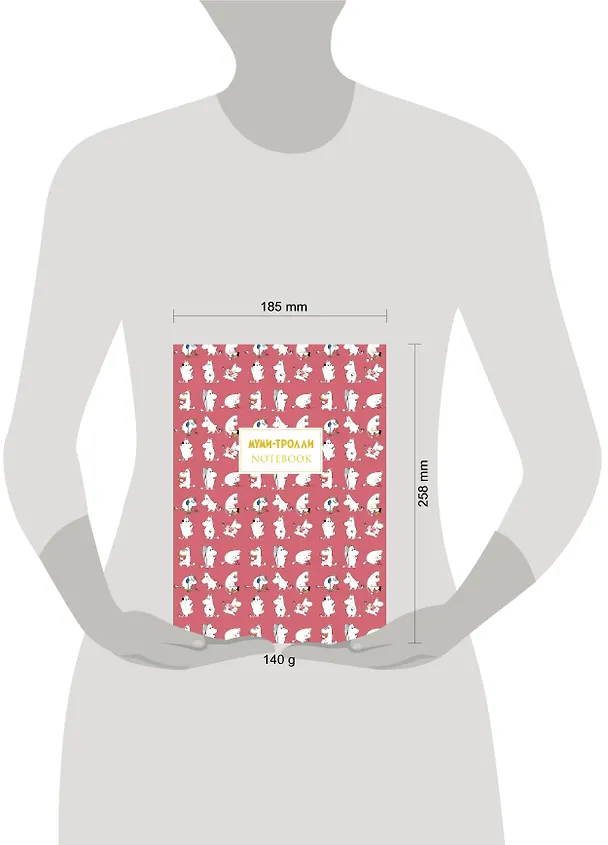Блокнот "Муми-тролли", B5, 32 листов, прошитый цветными нитками, тиснение фольгой 2904445 — 5