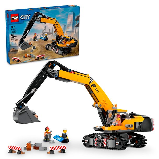 LEGO City: Жёлтый строительный экскаватор, 633 детали (60420) 3126512 — 1