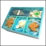 Набор Благовония Морская звезда рыбка палочки свечи Черепаха подставка (S-20149 blue)