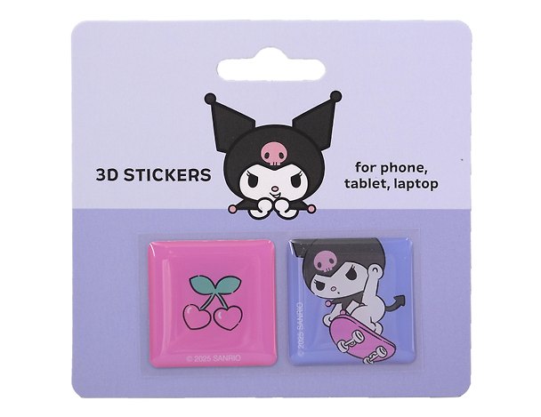 3D стикеры «Скейт и Вишня», 2 штуки, Sanrio 3108101 — 1