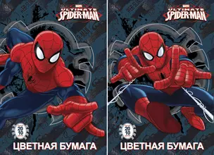 Бумага цветная 10цв 20л А4 "Spider-man" 4 металлиз.цвета, карт.папка, ассорти, Disney — 225349 — 1