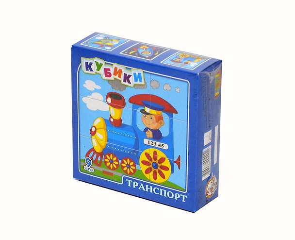Игра, Кубики 9шт "Транспорт" 00440 2099326 — 1