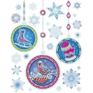 Новогоднее оконное украшение Елочное украшение 30*38 см (31269) (Феникс-Презент)