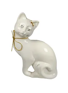 Копилка керамика Кошка Шарлота белая (22х8х14) (1242314)