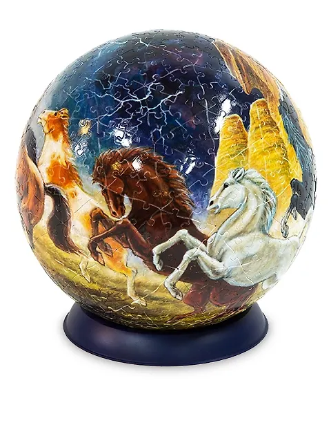 Шаровый Пазл Лошади (240 деталей, 15 см) (A1024_06) 2393971 — 1