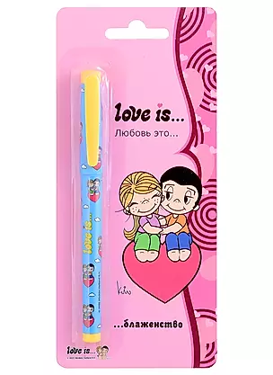 Ручка шариковая Love is..., синяя — 2946675 — 1