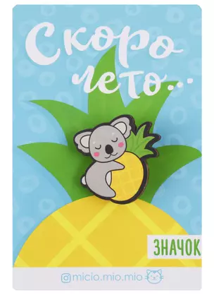 Значок Скоро лето (8х12 см) (упаковка) (картон) (3147412) — 2724505 — 1