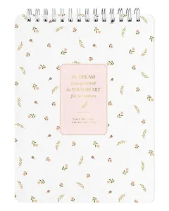 Блокнот А6 100л кл. "April", белый, карт.обл., спираль, микротекстурирование, ламинация