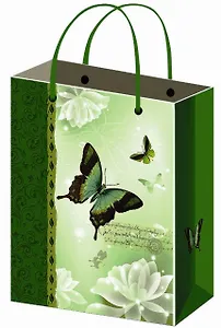 Пакет подарочный бумажный А4 26,4*32,7 Premium, ламинат, универ.тематика/муж., ассорти L, МегаМАГ