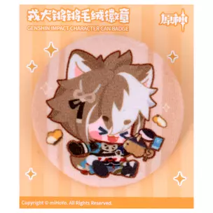 Значок Genshin Impact Chibi Character Cloth Badge Canine Warrior Gorou — 2986628 — 1