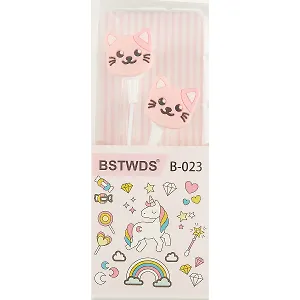 Наушники Улыбающиеся котики (розовые) (ПВХ бокс) (12-17905-PL-564)