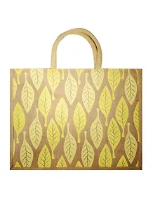 Сумка джутовая (PB2971) (43х34х19) Листья желтые