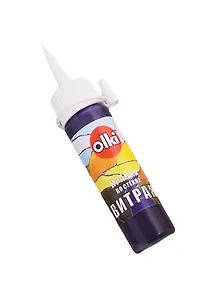 Краска акриловая по стеклу для ВИТРАЖА, Olki прозрачная, во флаконе с носиком 20 мл, 20 мл., фиолетовая