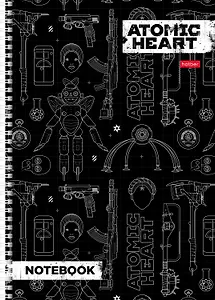 Тетрадь в клетку Hatber, Atomic Heart, А4, 96 листов, в ассортименте