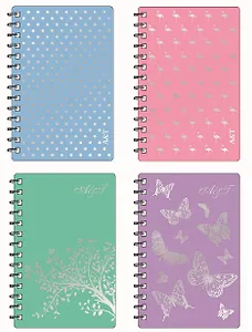 Записная, телефонная книжка, Феникс+ 85*129мм 72л Ассорти, пластиковая обложка на спирали 42685