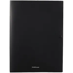 Папка-конверт А4 на кнопке "Matt Classic" 8мм, пластик, 3 клапана, черный, Erich Krause