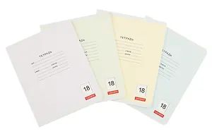 Тетрадь в линейку Listoff, "Классическая серия", 18 листов, в ассортименте