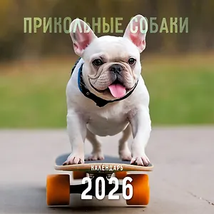 Календарь 2026г 320*320 "Прикольные собаки" настенный, на спирали