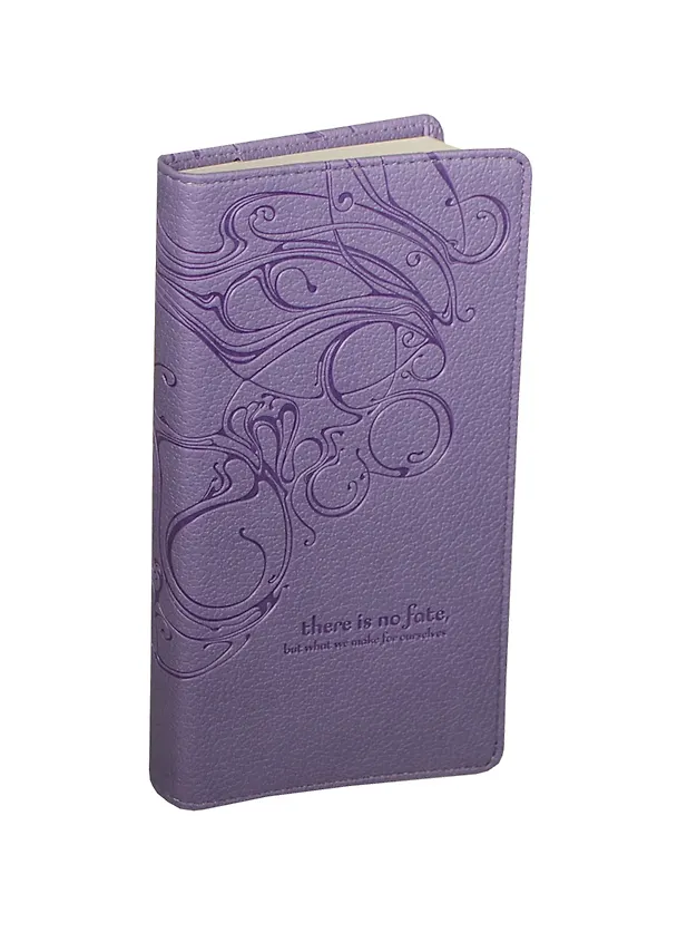 Записная книжка «Fiore» А6-, 96 листов в клетку, фиолетовая, экокожа, InFolio 229873 — 2