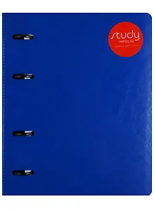 Тетрадь на кольцах в клетку InFolio, Barcelona, 120 листов, синяя