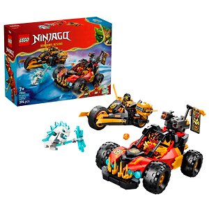 71864 Конструктор детский LEGO Ninjago Комбинируемый автомобиль Кая и Коула, 394 деталей, возраст 7+