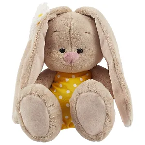 Игрушка мягкая Budi Basa, Зайка Ми в желтом комбинезоне и с ромашкой 18см