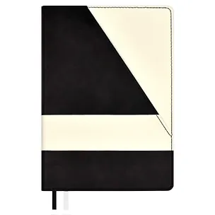 Ежедневник недат. А5 160л "Бакстер" черный, белый, кожзам, тв.переплет, карман, офсет, ляссе 3055026