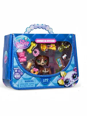 Игровой набор Littlest Pet Shop, "Стиль фигурка животного с аксессуарами - Такса", подарочная упаковка, 4+ 3127557