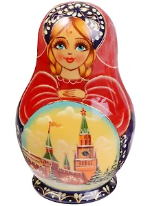 Матрешка Кубышка (5 предм.) (расписная авторская) (С-203 (352)