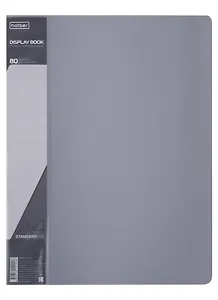 Папка 80ф А4 "STANDARD" пластик 0,8мм,  серая