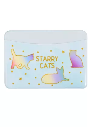 Чехол для карточек горизонтальный Starry cats мятный (котики) (ДКГ2020-42) — 2781442 — 1