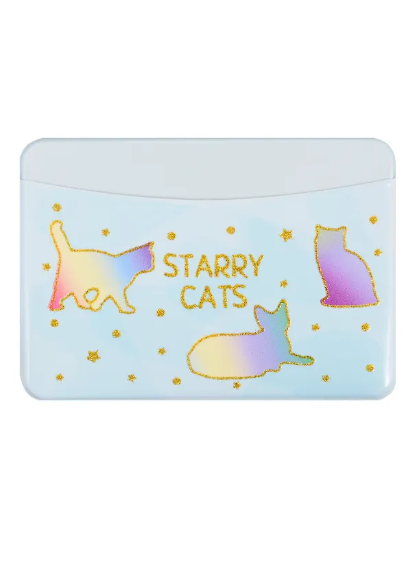 Чехол для карточек горизонтальный Starry cats мятный (котики) (ДКГ2020-42) 2781442 — 1