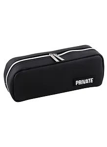 Пенал-косметичка "Private" черный, 21х9х5 см
