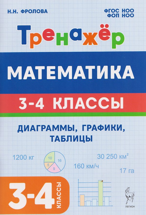 Книга Математика. 3-4 классы. Тренажёр. Диаграммы, графики, таблицы (Наталья Фролова) — 1