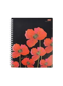 Тетрадь 96л кл. "Маки" пластик.обложка, гребень, микроперфорация, ассорти, Hatber