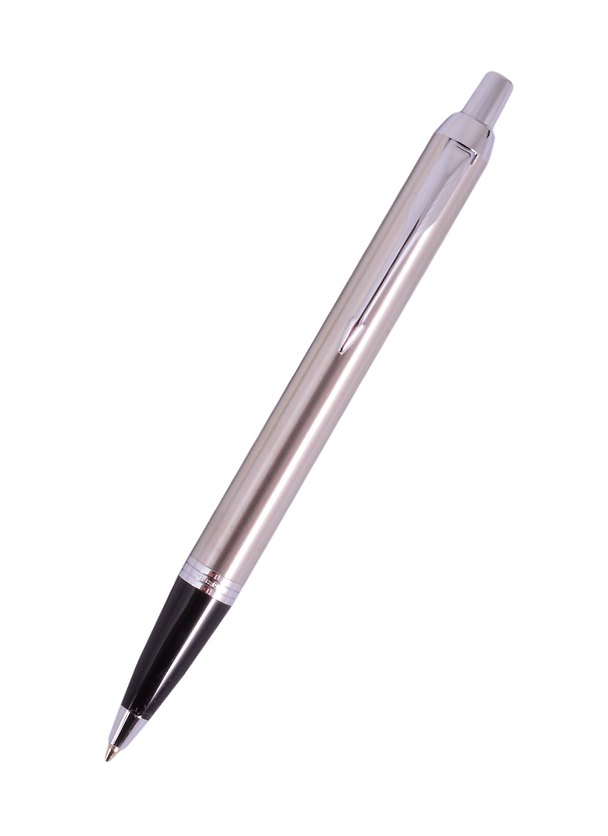 Ручка подарочная шариковая синяя, IM Essential Stainless Steel CT, Parker 260497 — 1